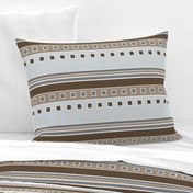 Modern Squares and Stripes in brown and gray