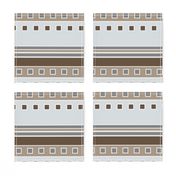 Modern Squares and Stripes in brown and gray