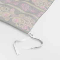 Steampunk Damask Stripe (Pink)