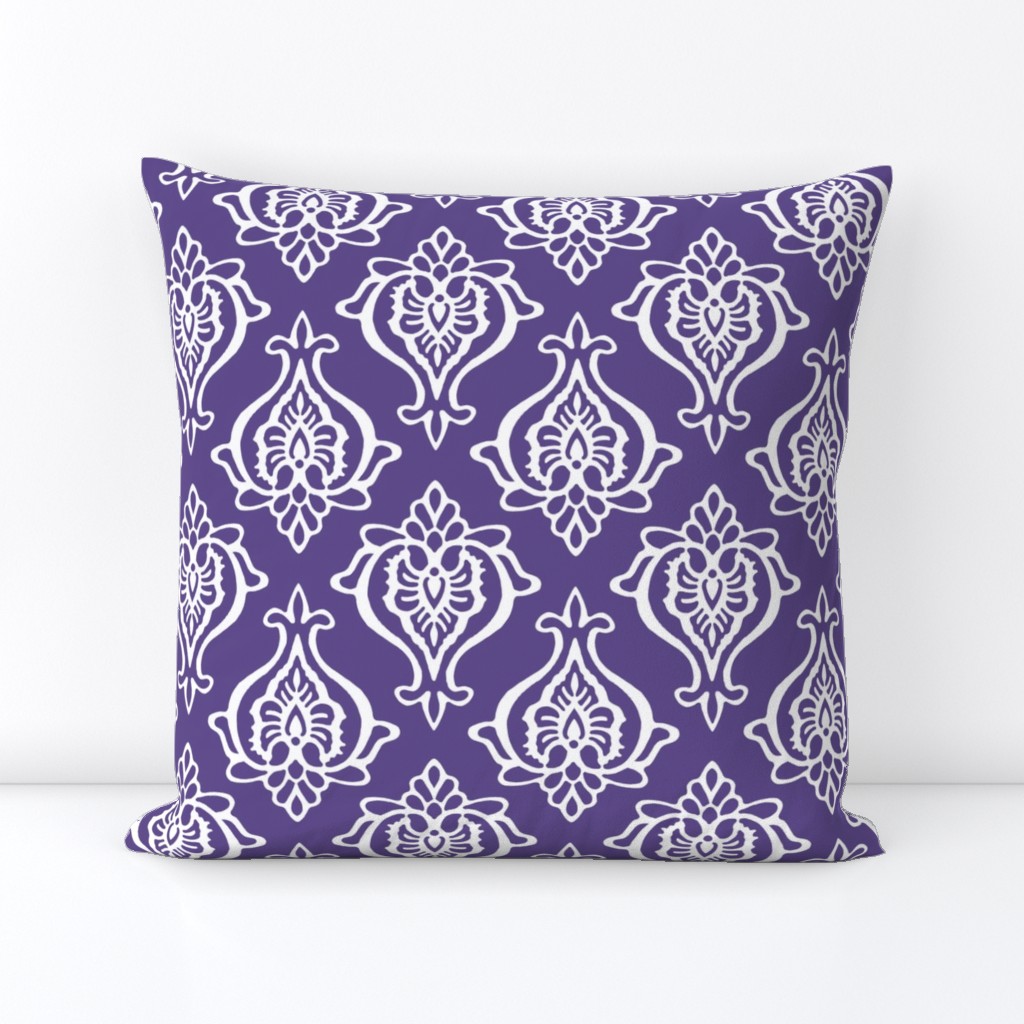 Indian Damask Ultra Violet Dark