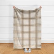 Farmhouse plaid in tan on cream