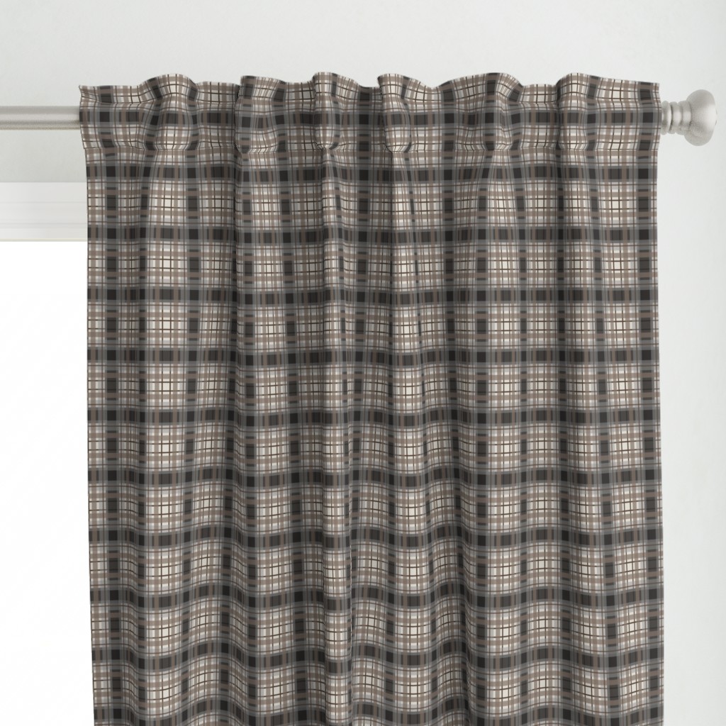 simple preppy plaid brown gray