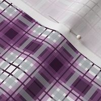 Plaid in mauve pink, purple, fuchsia and gray