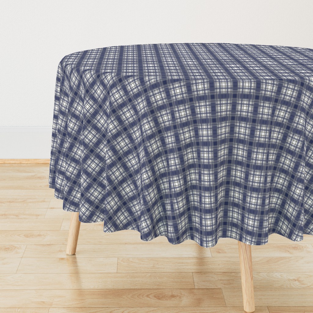 simple preppy plaid navy blue gray