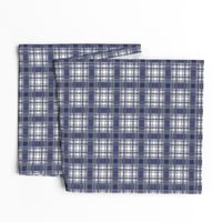 simple preppy plaid navy blue gray