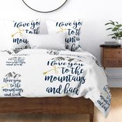 love you to the mountains - Blanket/Lovey Combo - NO GUIDES