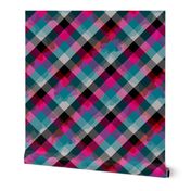 hot drippy diagonal plaid