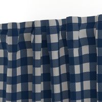 1 inch buffalo checks in navy and gray