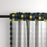 Buffalo Check Plaid 1 inch in navy and yellow