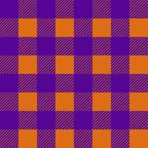 Buffalo Checked Plaid in Purple and Orange