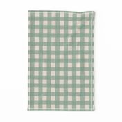 Buffalo Check Plaid in sage green and cream