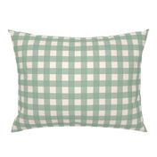 Buffalo Check Plaid in sage green and cream