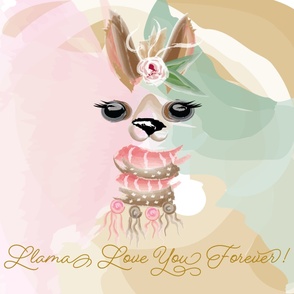 Llama Love You Forever - wall hanging