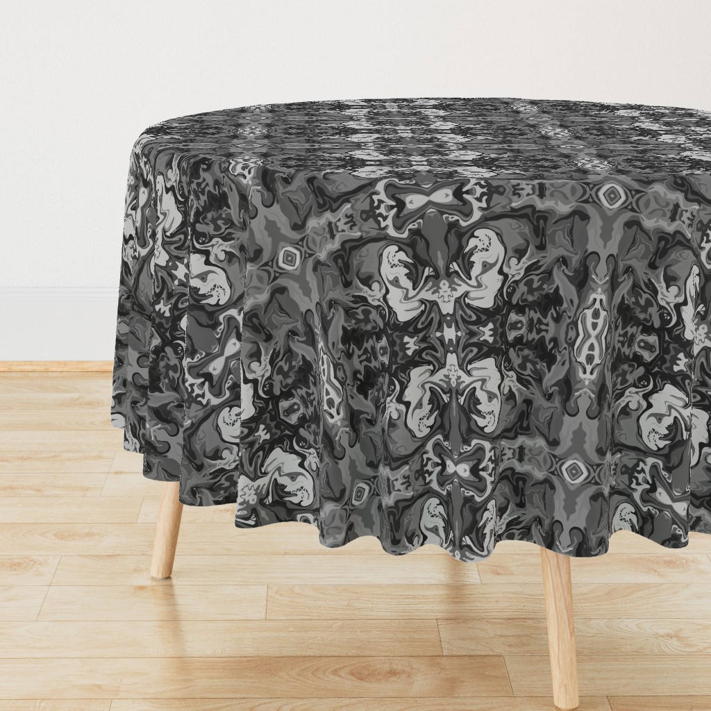 BN1 -  LG - Marbled Mystery Tapestry in  Monochromatic Grey 