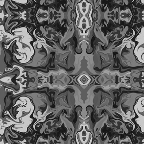 BN1 -  LG - Marbled Mystery Tapestry in  Monochromatic Grey 