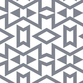 Tribal Triangles Geometric - Cool Grey