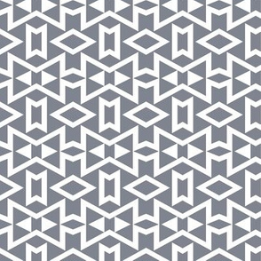 Tribal Triangles Geometric Small - Cool Grey