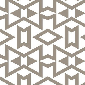 Tribal Triangles Geometric - Warm Grey