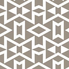 Tribal Triangles Geometric - Warm Grey