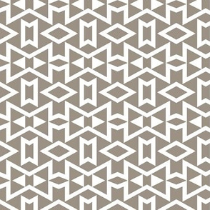 Tribal Triangles Geometric Small - Warm Grey