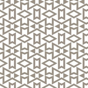 Tribal Triangles Geometric Small - Warm Grey