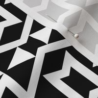 Tribal Triangles Geometric -Black & White