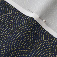 Ink Dot Scales - navy and gold