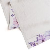 Violet Floral Milestone Blanket - With Personalized Name