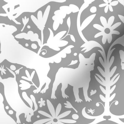 Dog Otomi White on Cool Gray