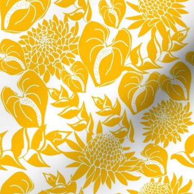 Yellow tropical floral