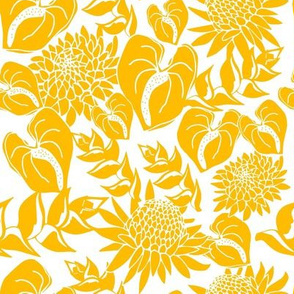 Yellow tropical floral