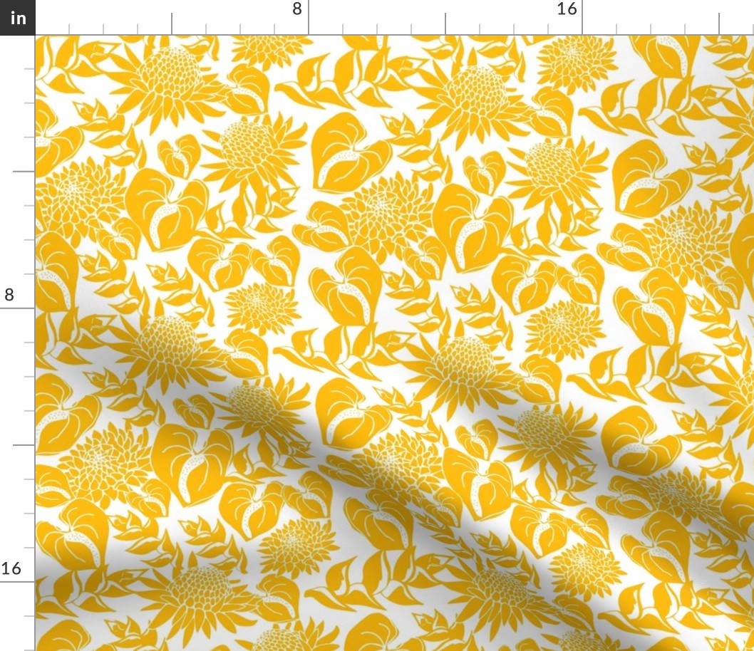 Yellow tropical floral