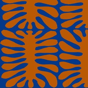 Homage to Matisse - Rust Navy - large scale