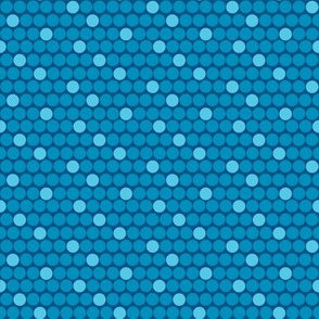 Staggered Polka Dots Blue