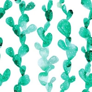 Arizona Painted Watercolor Cactus Pattern