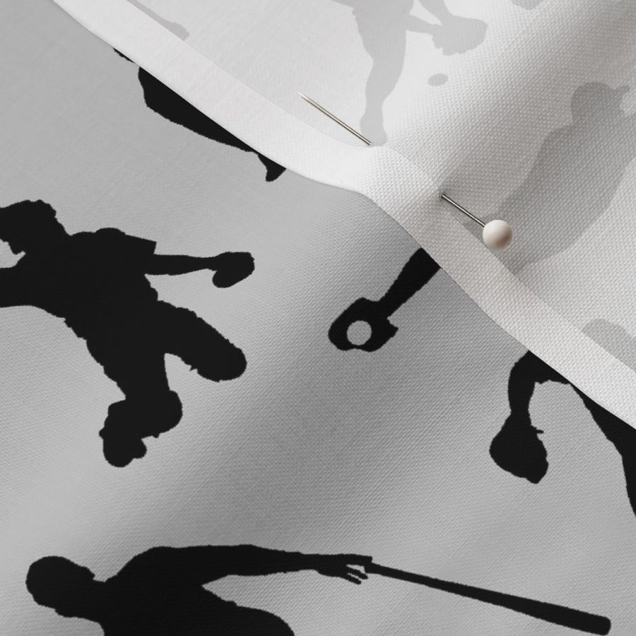 Baseball Players on Light Grey // Small