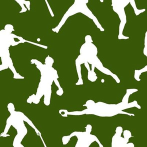 Baseball Players on Green // Large