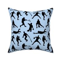 Baseball Players on Baby Blue // Large