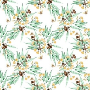 Eucalyptus Yellow Blossoms & Bees // small