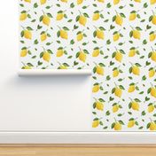 Watercolor Lemons Seamless Pattern