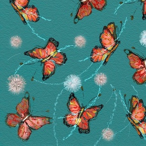 butterfly repeat flat print