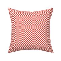 Gingham - Distressed Red & White