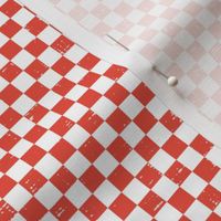 Gingham - Distressed Red & White