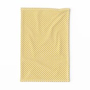 Gingham - Distressed Yellow & White