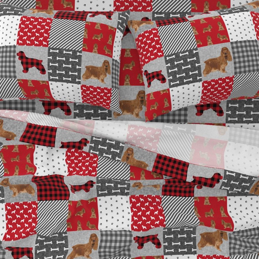 cocker spaniel pet quilt a cheater quilt collection dog breed fabric