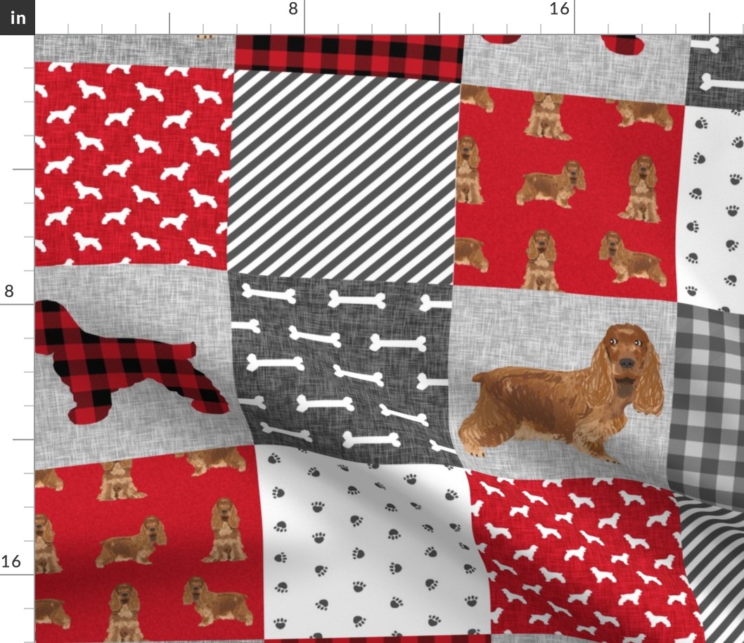 cocker spaniel pet quilt a cheater quilt collection dog breed fabric