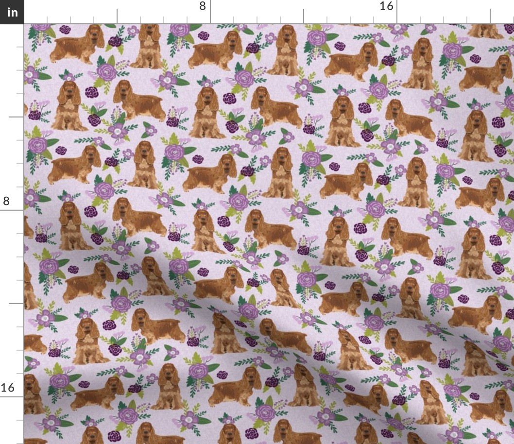 cocker spaniel pet quilt c collection floral coordinate dog breed fabric