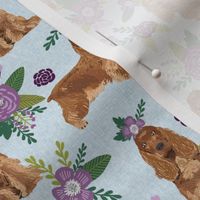 cocker spaniel pet quilt c collection floral coordinate dog breed fabric