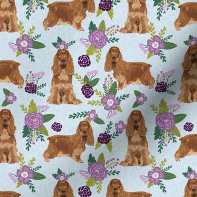 cocker spaniel pet quilt c collection floral coordinate dog breed fabric