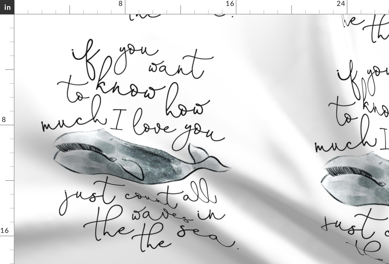 6 loveys: gray whale // if you want to know how much I love you // no lines
